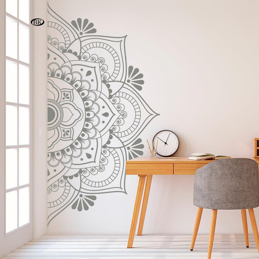 Decal dán tường Họa Tiết Hình Nửa Mandala Dùng Trang Trí Nhà