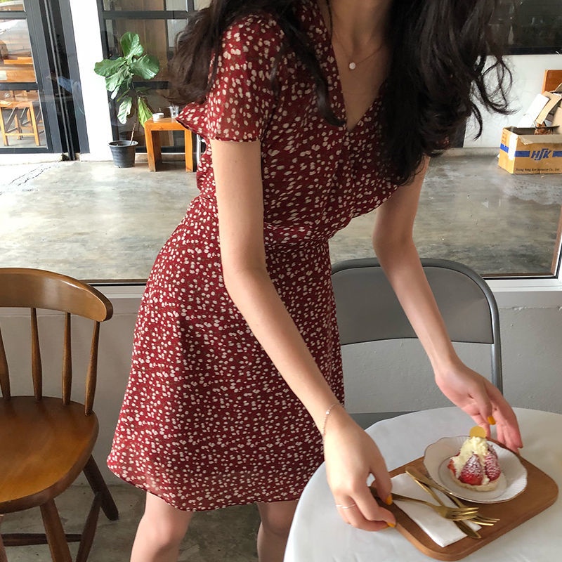 Đầm Ngắn Tay Thời Trang Xuân Hè Dành Cho Nữ