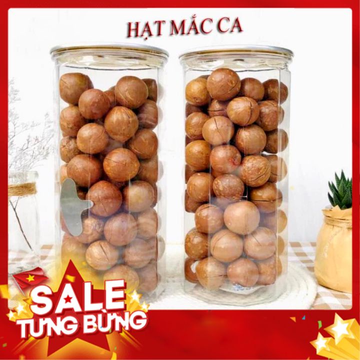 Quả macca sấy chín nứt vỏ  hộp 500gr, giá trị dinh dưỡng cực kỳ cao