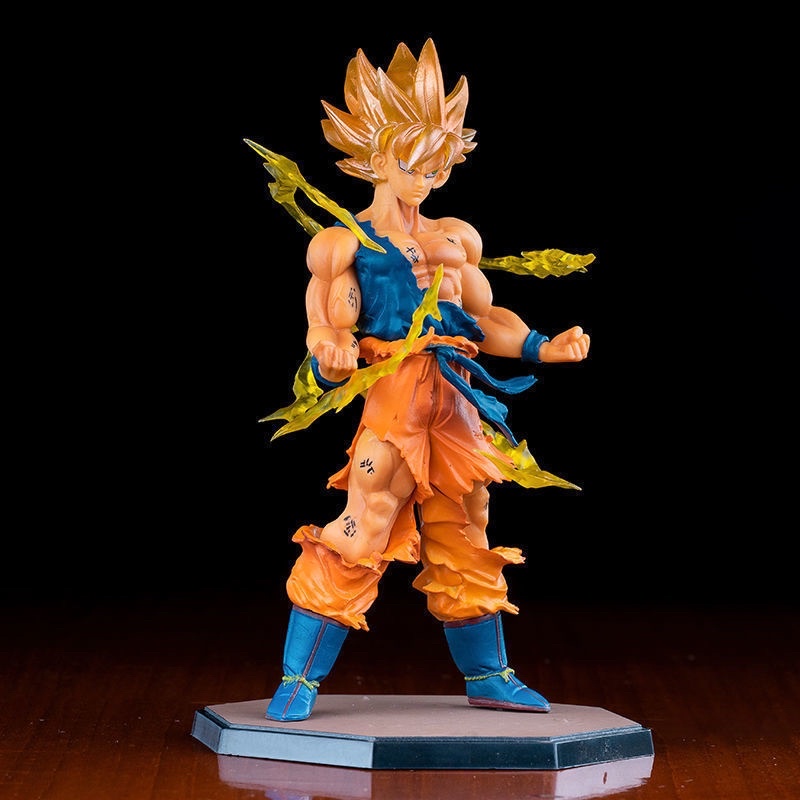 Mô hình Dragon Ball SonGoku super saiyan siêu đẹp kèm hiệu ứng cao 17cm - mô hình 7 viên ngọc rông