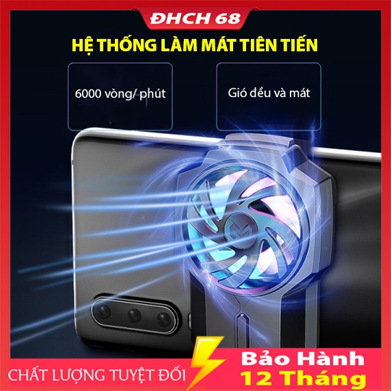 Quạt tản nhiệt điện thoại Memo FL05 làm mát nhanh cho điện thoại gaming thủ pin 700mah có LED RGB Bảo Hành 12 Tháng