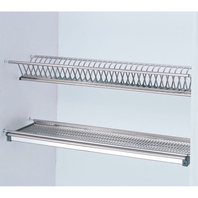 Kệ chén 2 tầng cao cấp âm tủ HIGOLD inox 304, tủ 600mm (D250 x W765 x H100mm+45mm) , bảo hành 05 năm