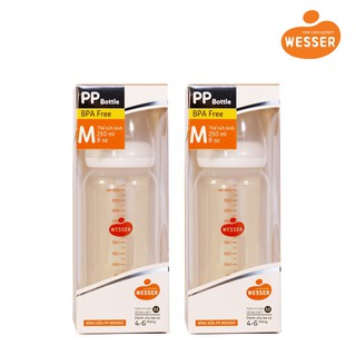 Bình sữa Wesser PP (cổ hẹp) 250ml