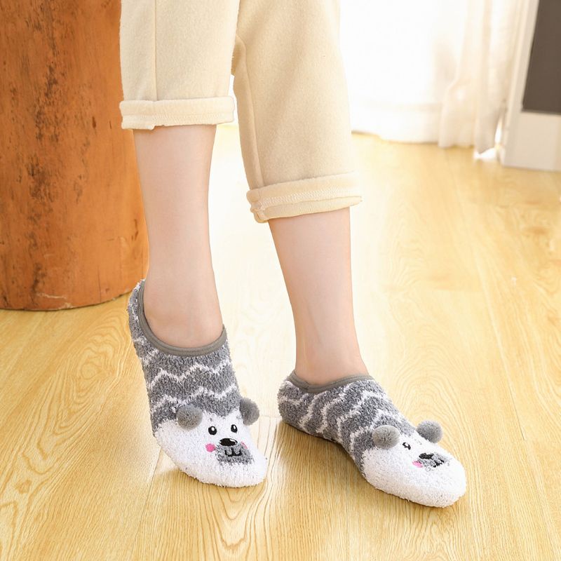 Youyo Vớ Lông Xù Mềm Mại Giữ Ấm Mùa Đông Hình Động Vật Hoạt Hình Cho Nữ