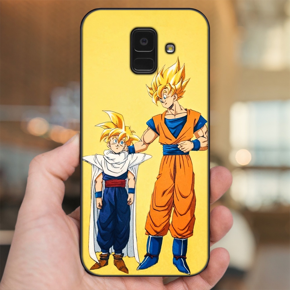 Ốp lưng Samsung A5 2018, A6 2018, A8 2018, J6 2018, A8 Plus viền đen in hình Gohan Dragon Ball
