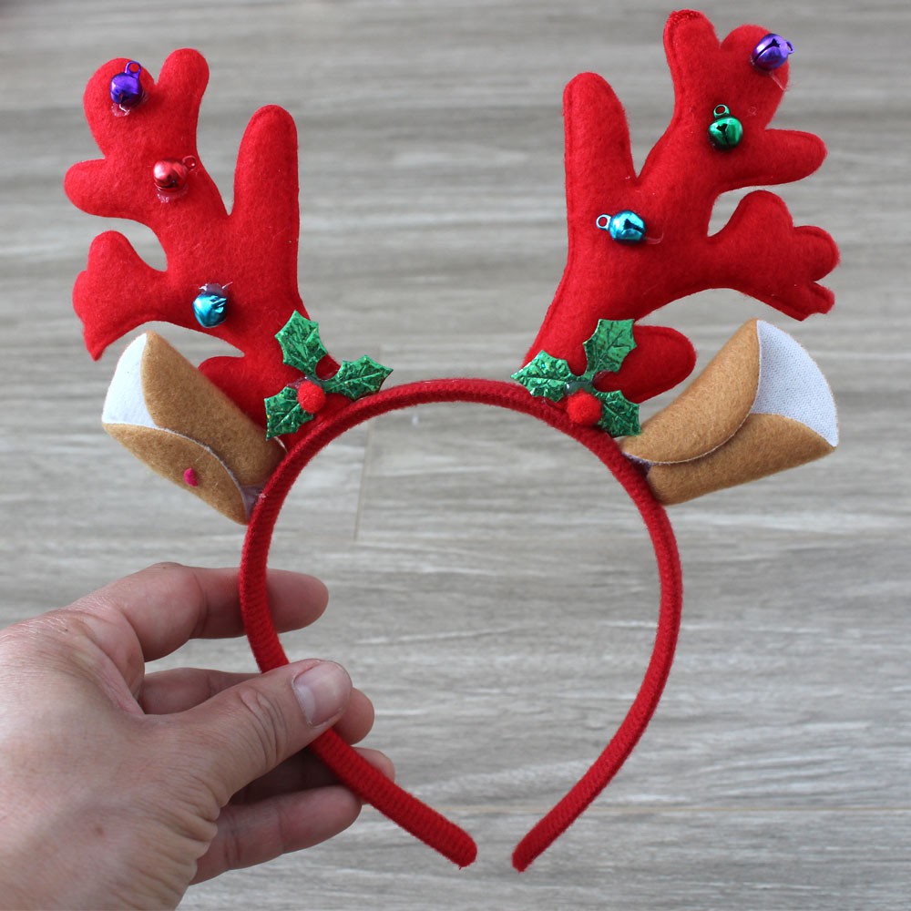 Dây cài tóc hình ông già noel đáng yêu, băng đô cài tóc hình ông già noel , sừng tuần lộc cho người lớn và trẻ em