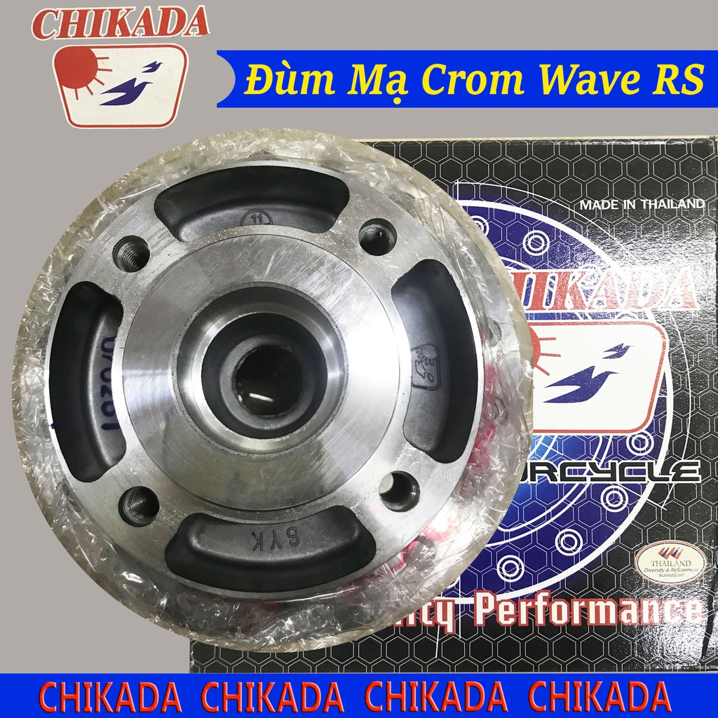 Cặp Đùm Mạ Crom Trước Đĩa, Sau Đùm Honda Wave RS ( Thái Lan )