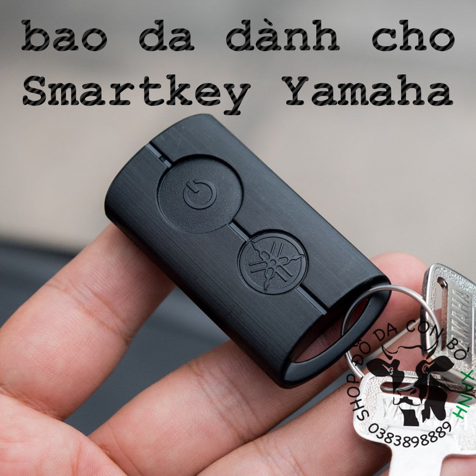 Bao Da Chìa Khóa Smartkey Yamaha NVX, Janus, Nozza Grande, FreeGo, Latte handmade da thật