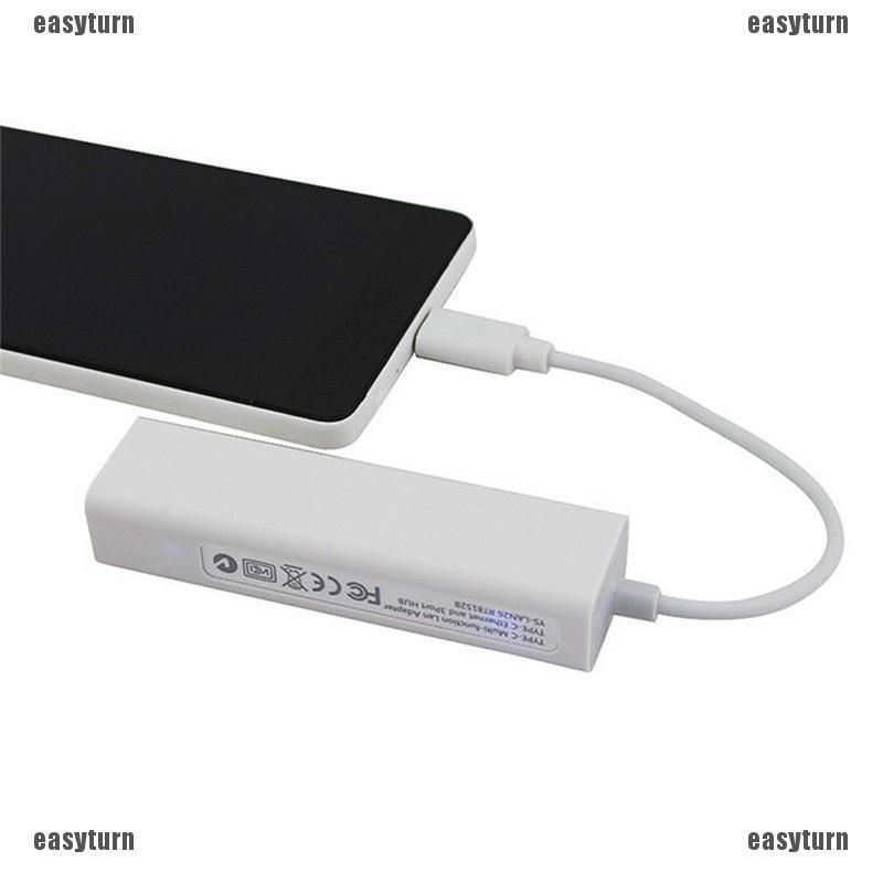 Cáp chuyển đổi USB-C USB 3.1 Type C sang USB RJ45 Ethernet LAN cho Macbook PC