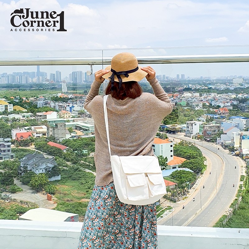 [ TẶNG LỊCH VẢI 2022 ] CREAMY CANVAS BAG - TÚI ĐEO CHÉO VẢI CANVAS SIÊU DÀY