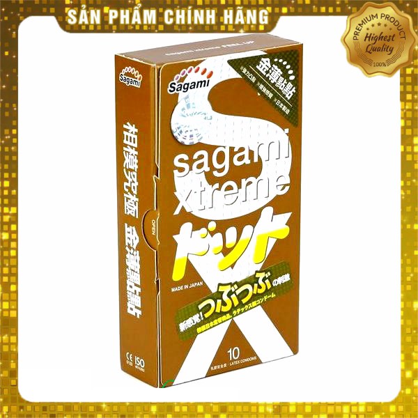 Bao cao su gân gai cao cấp 10 chiếc Sagami Feel Up - Nhật Bản