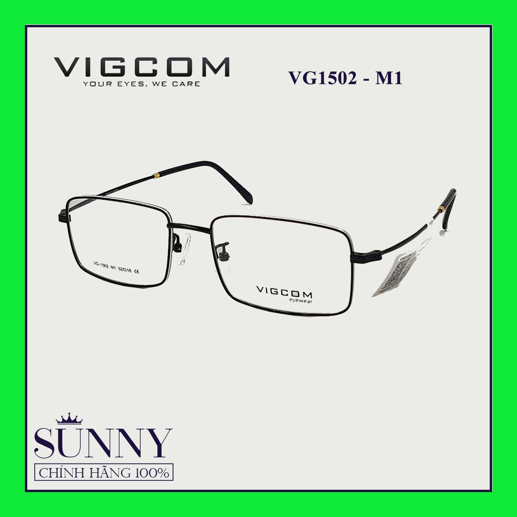 Gọng kính thời trang Vigcom VG1502 chính hãng, thiết kế dễ đeo bảo vệ mắt
