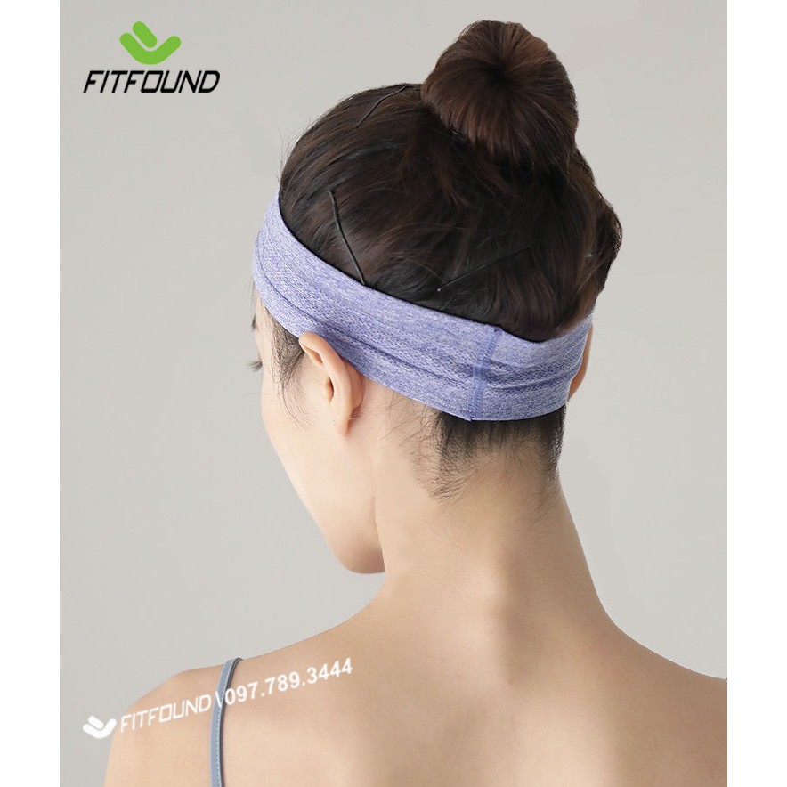 Băng đô thể thao đeo trán headband cotton chặn thấm mồ hôi chống trượt lulu bản 4,8cm
