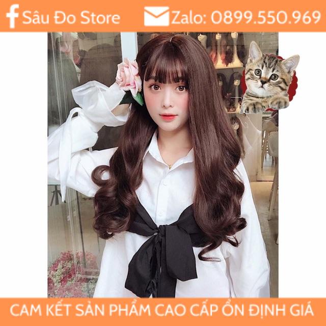 [ẢNH THẬT, CLIP TẶNG LƯỚI TRÙM] TÓC GIẢ NGUYÊN ĐẦU XOĂN NHẸ MÁI THƯA TIỂU THƯ