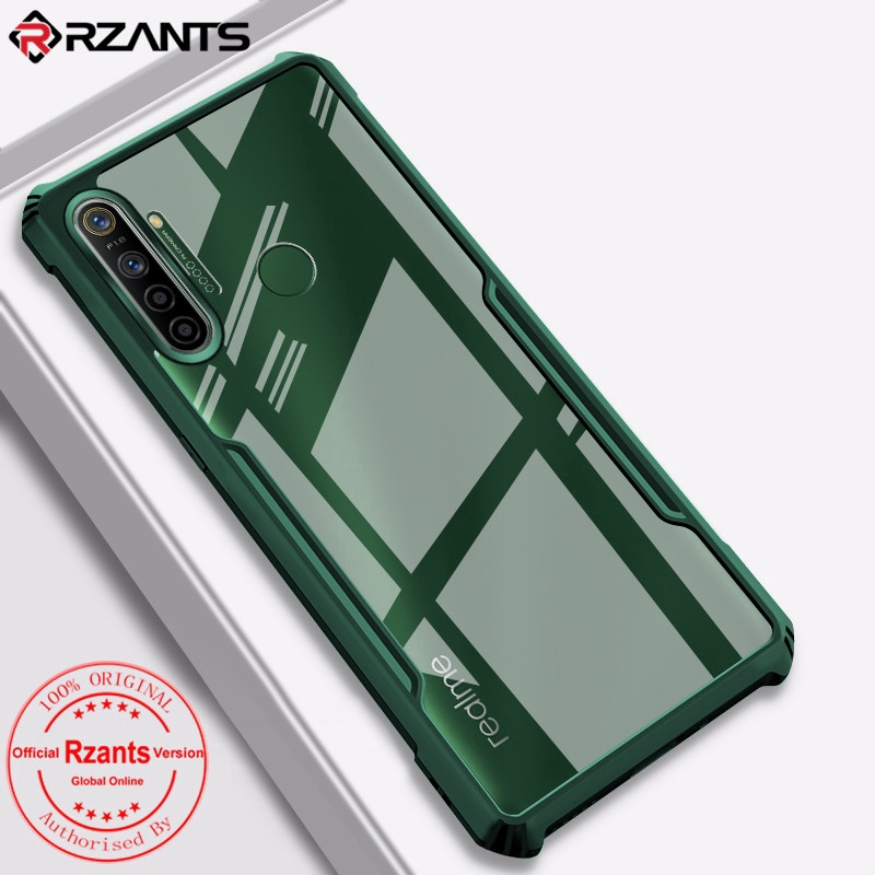 For Realme 5 5i 5s 5 Pro C3 Case Transparent Blade Back Shockproof Corners Slim Cover