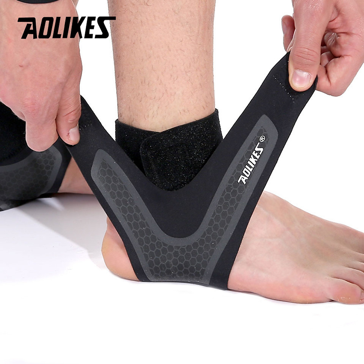 Săn Sale Băng quấn cổ chân bảo vệ mắt cá chân hỗ trợ chống lật cổ chân Sport ankle pads AOLIKES YE-7130 -Hàng Chính Hãng