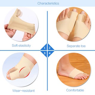 Cặp đai đeo ngón chân chỉnh hình biến dạng ngón chân cái giảm đau, Bộ 2 đai chỉnh hình bàn chân cho người bị chứng vẹo ngón chân cái kích thước 9x7.5cm