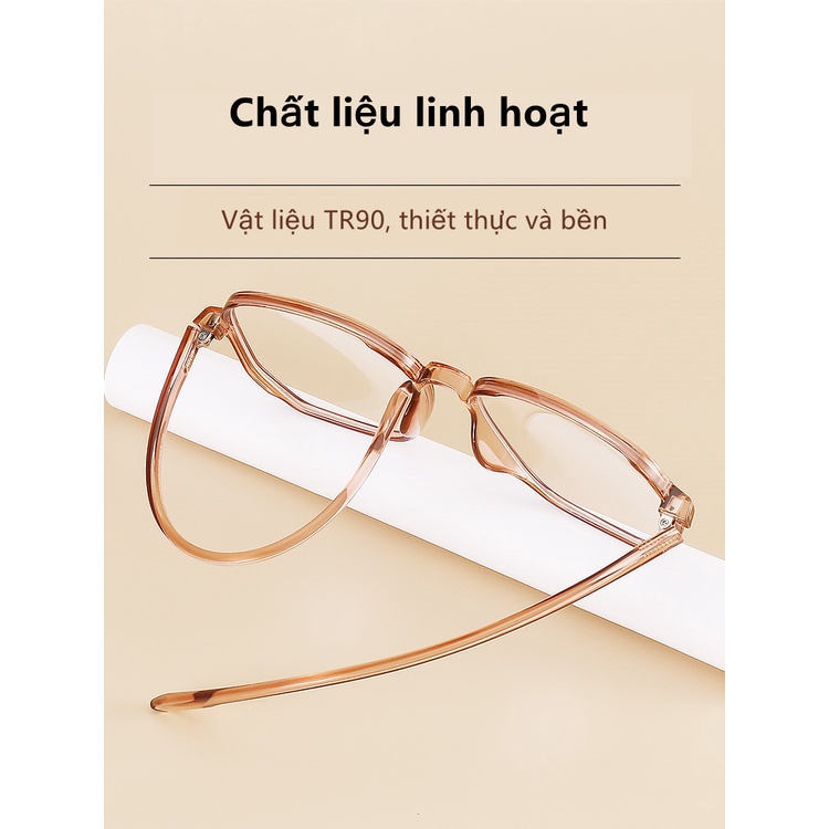 Mắt kính cận thị Viền vuông Tròng khổ lớn Kính cận -1.00 -6.00 độ Thời trang lượng cao 0°-400° Phù hợp với cả nam và nữ