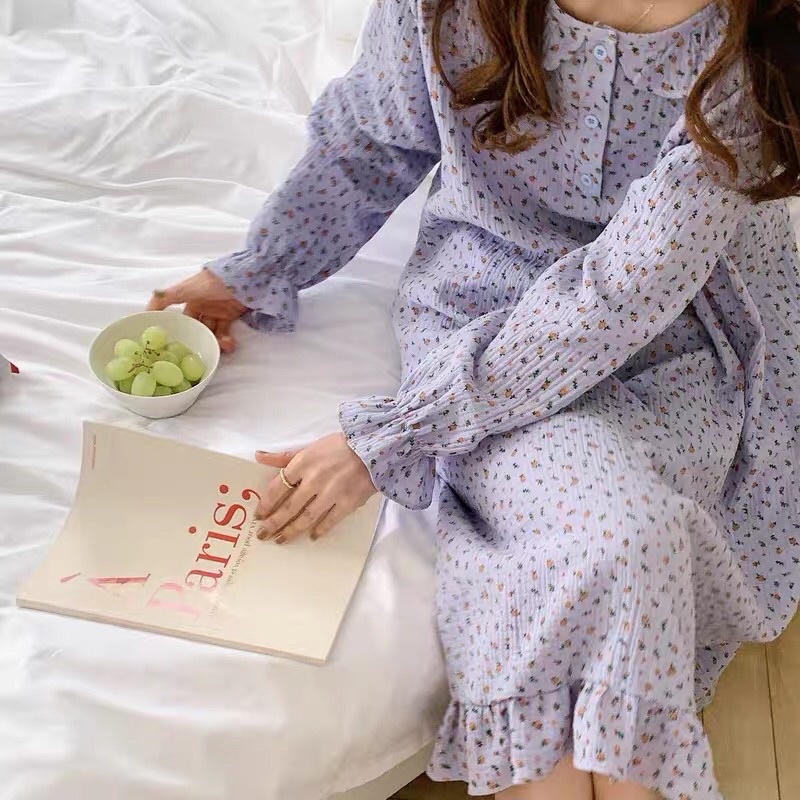 ORDER giá gốc VÁY XUÔNG XÔ MUSLIN HOA NHÍ 3 MÀU QCCC rẻ nhất shopee