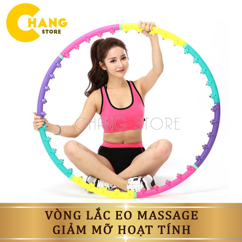 Vòng Lắc Eo Massage Gỉam Mỡ Bụng An Toàn Hiệu Quả + Tặng Nhíp Gắp Mụn Đầu Cong