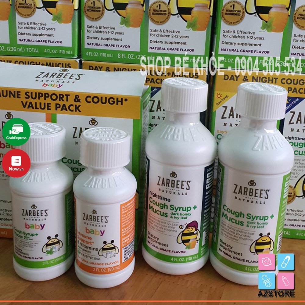 Siro Zarbees Cough Syrup + Mucus - tiêu đờm 118ml - USA