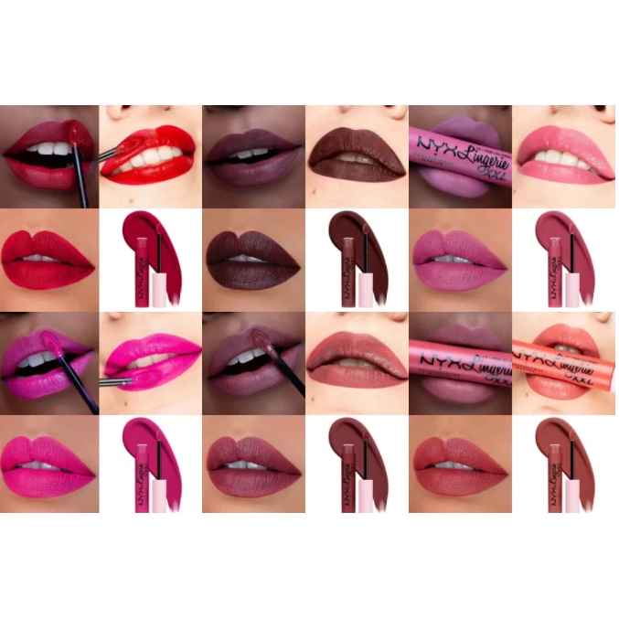 Son kem lì NYX Lingerie XXL không lem không trôi 17 màu lựa chọn