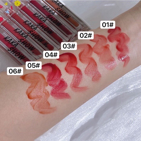 Son kem KAKASHOW căng bóng mịn môi Spring Flowers Blooming Glass Lip Glaze KAKA04