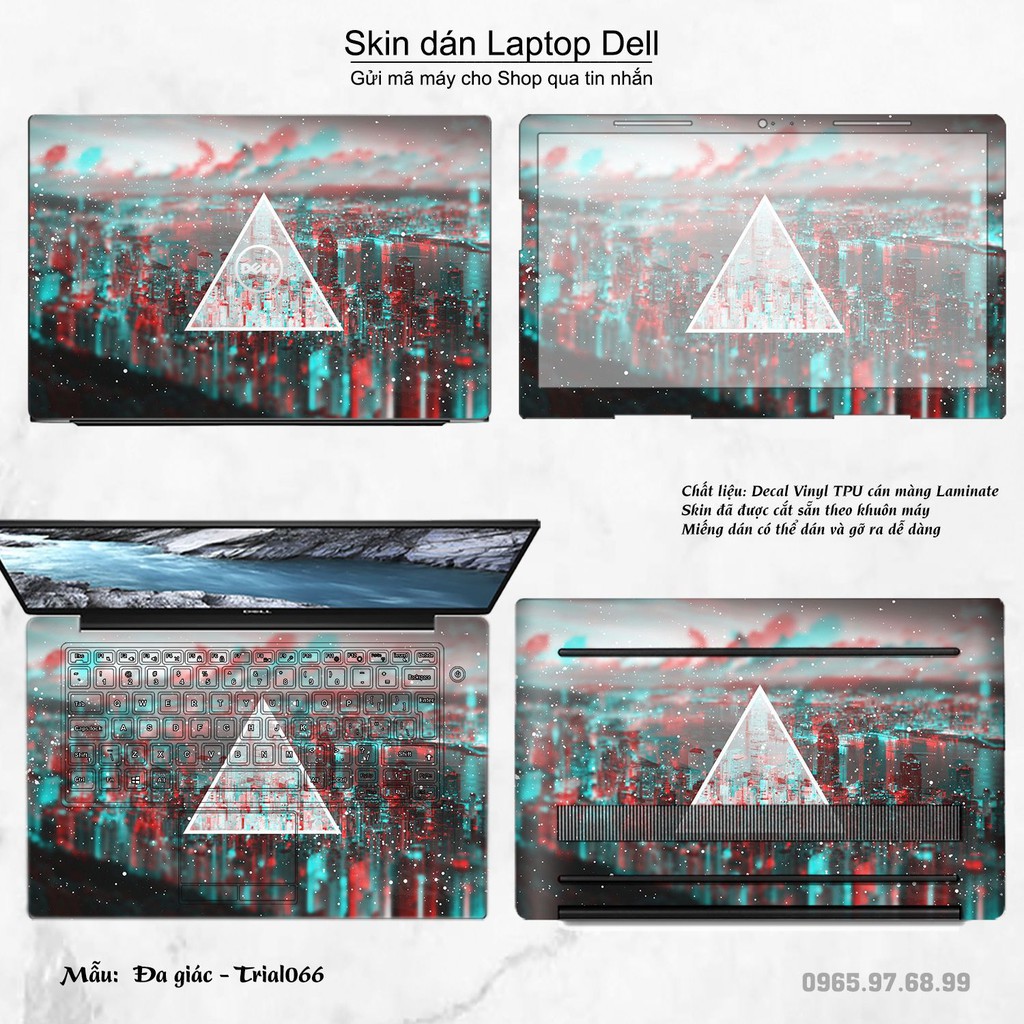 Skin dán Laptop Dell in hình Đa giác nhiều mẫu 11 (inbox mã máy cho Shop)