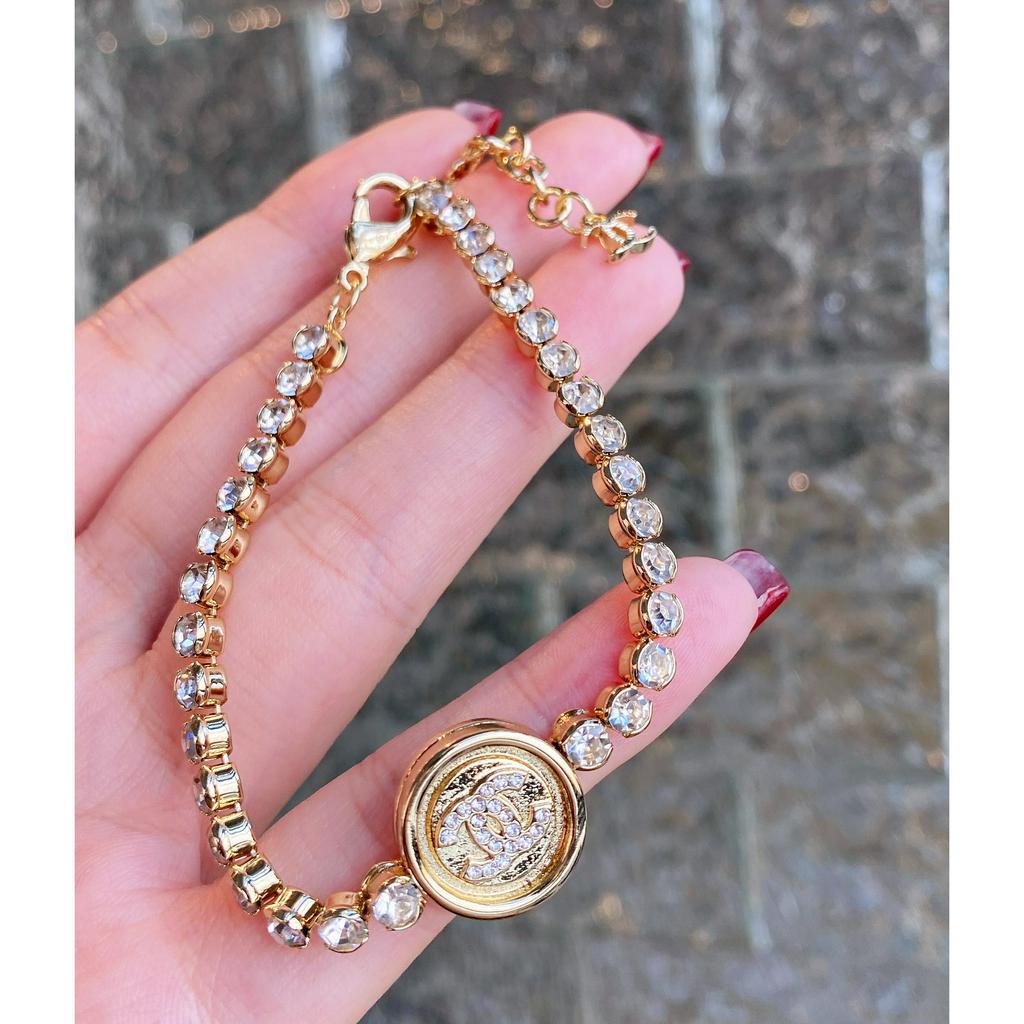 Vòng Cổ / Vòng Đeo Tay Bằng Đồng Thau Mặt Chữ C / C Phong Cách Vintage 2023