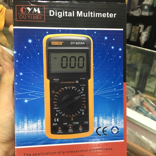Đồng hồ đo vạn năng DT9205A kèm pin