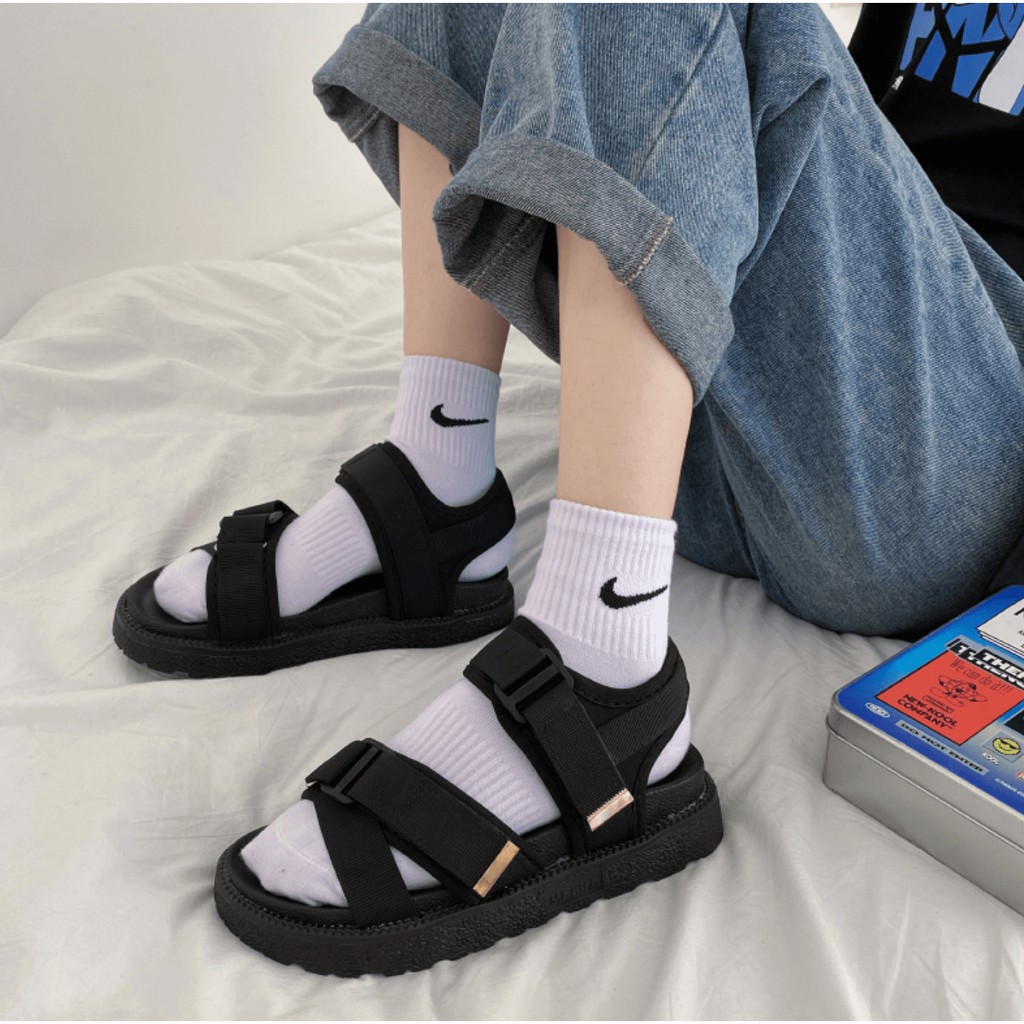 G982 | SANDAL ULZZANG ĐEN QUAI CHÉO CÁ TÍNH DÉP ĐI HỌC KIỂU HÀN QUỐC LEMONA.VN