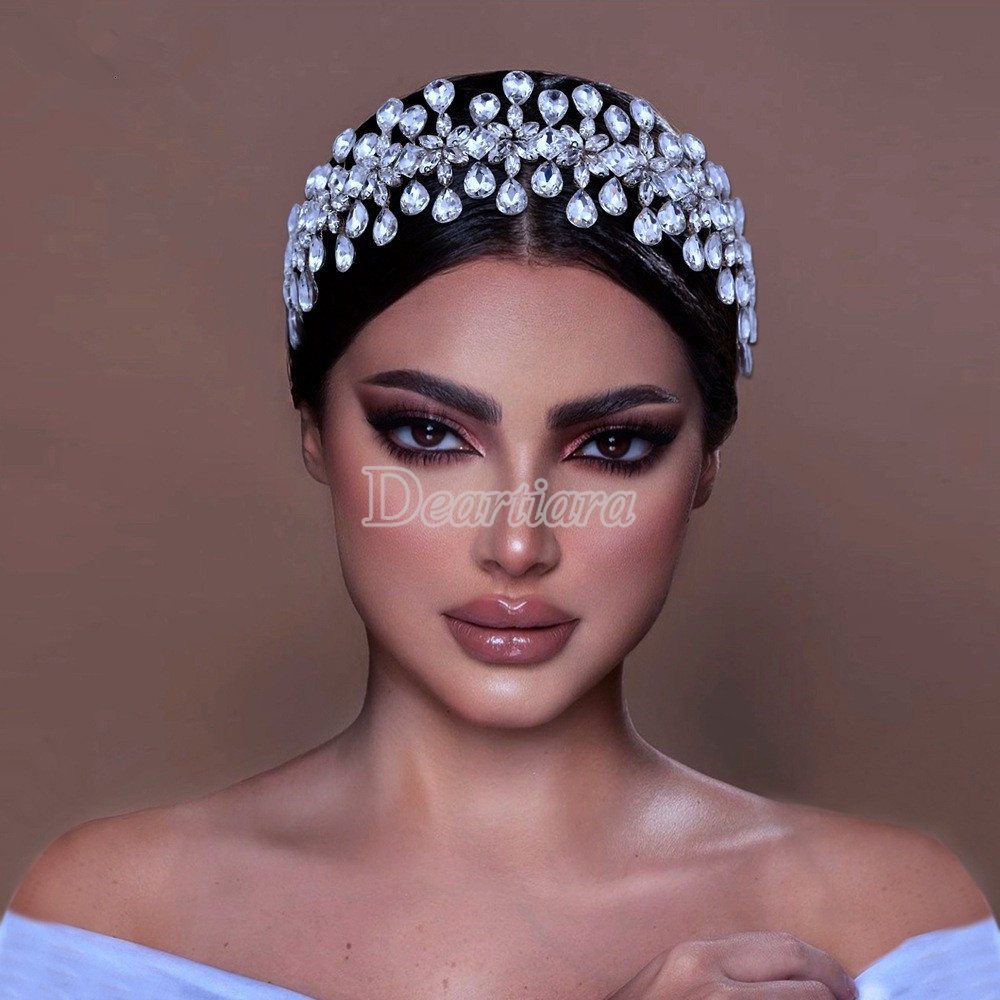 Cài Tóc Hình Giọt Nước Đính Đá Thời Trang Cho Cô Dâu