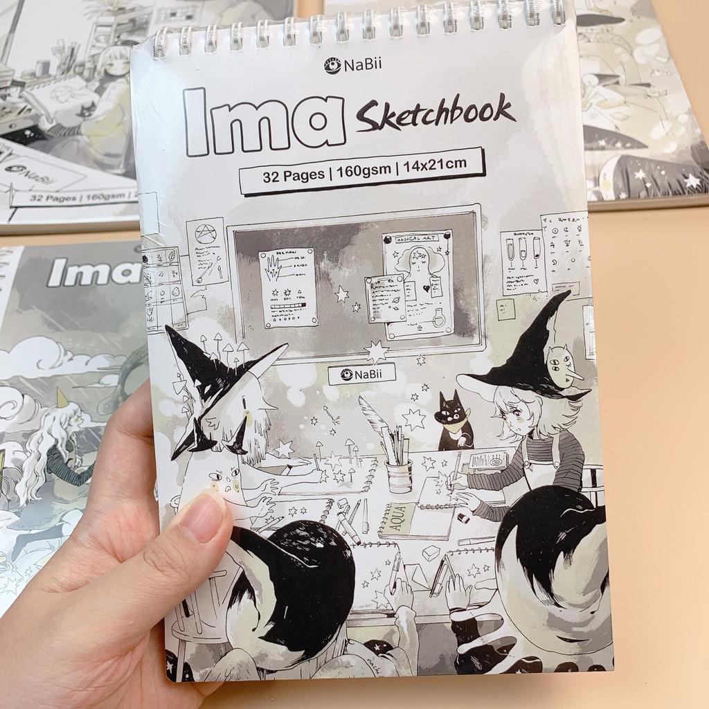 Sổ vẽ chì, màu chì NaBii- Ima Sketchbook - 160gr