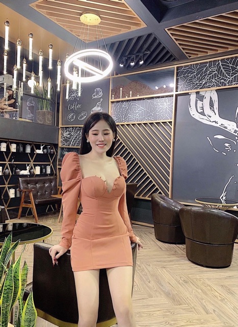 đầm body phồng nút bọc | BigBuy360 - bigbuy360.vn