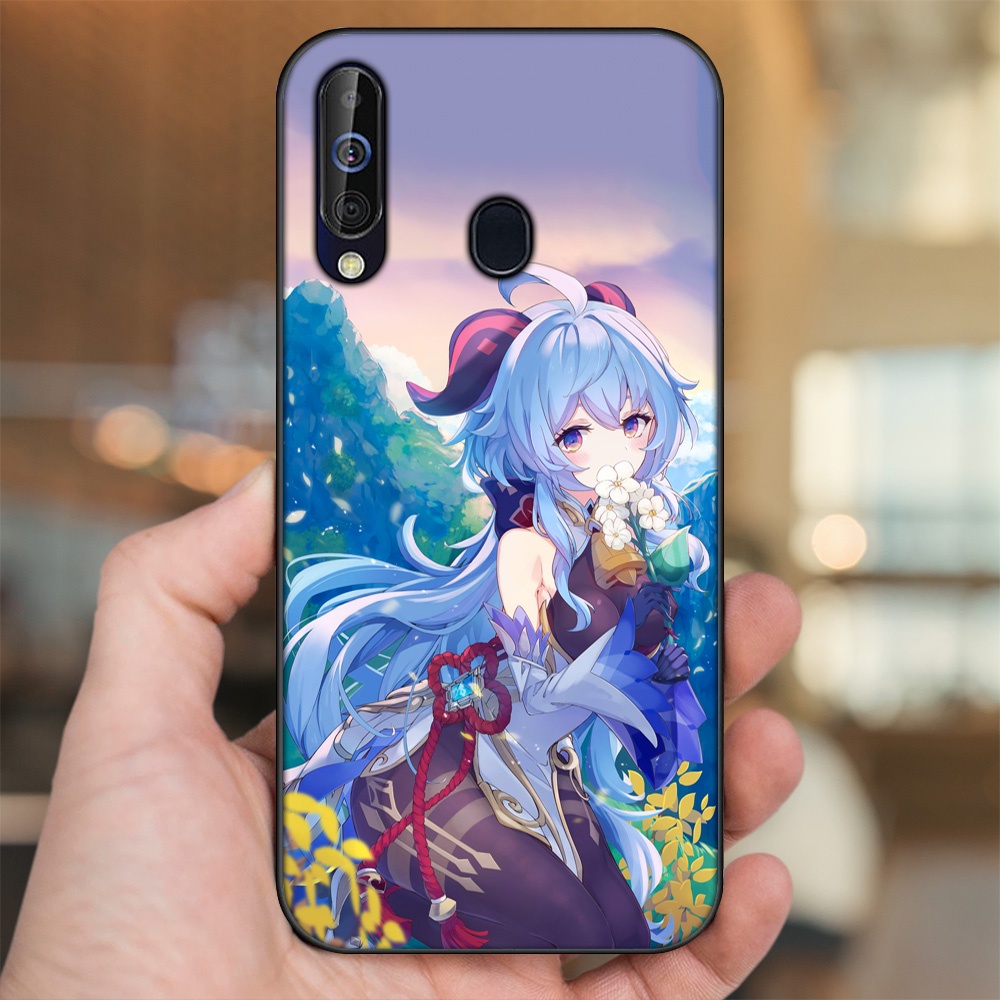 Ốp lưng Samsung A8s, A60, M30 viền đen in hình Ganyu Genshin Impact