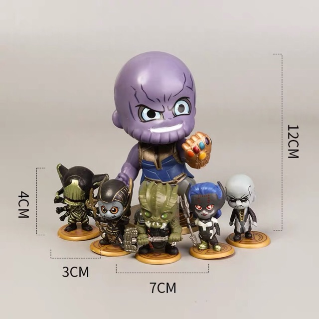 Ảnh thật ✨✨ Set 6 Mô Hình Binh Đoàn THANOS phiên bản Q ✨✨