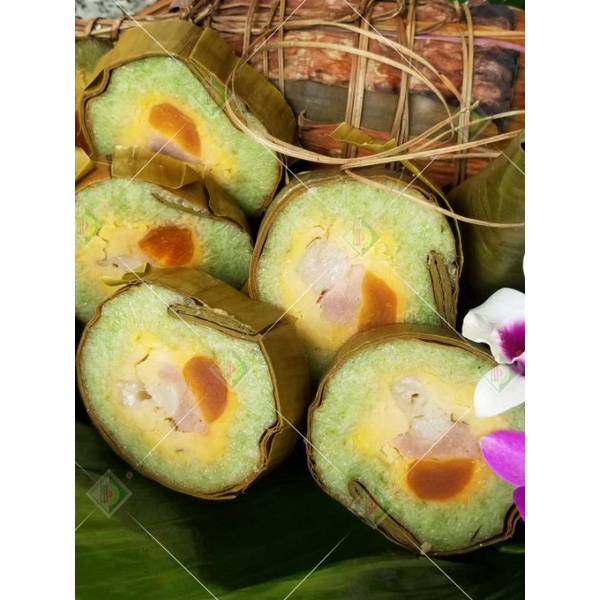 BÁNH TÉT TRÀ CUÔN XANH BỒ NGÓT 1KG