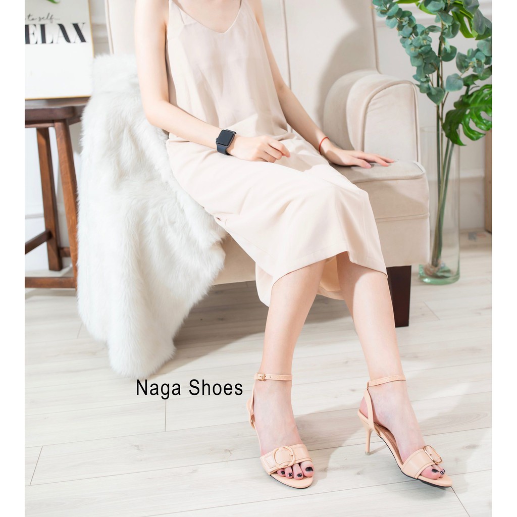 GIÀY CAO GÓT NAGASHOES GÓT NHỌN QUAI KHÓA NGANG 5cm NAC95