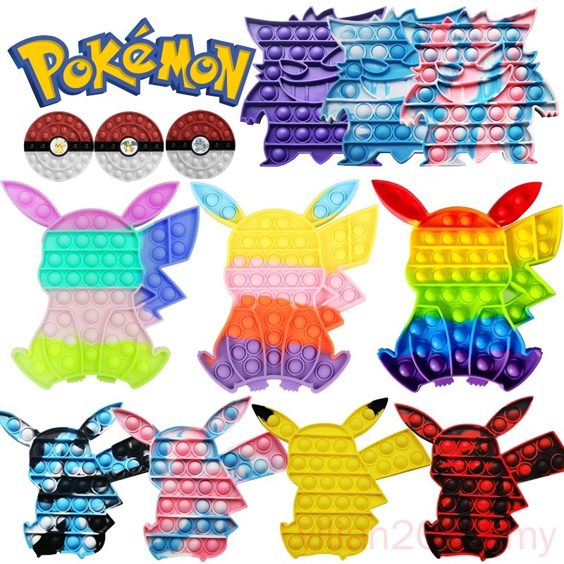 Đồ chơi bóp bong bóng silicon kiểu Pokemon Pikachu mới 2021 giúp giảm căng thẳng hiệu quả cho người lớn và trẻ em