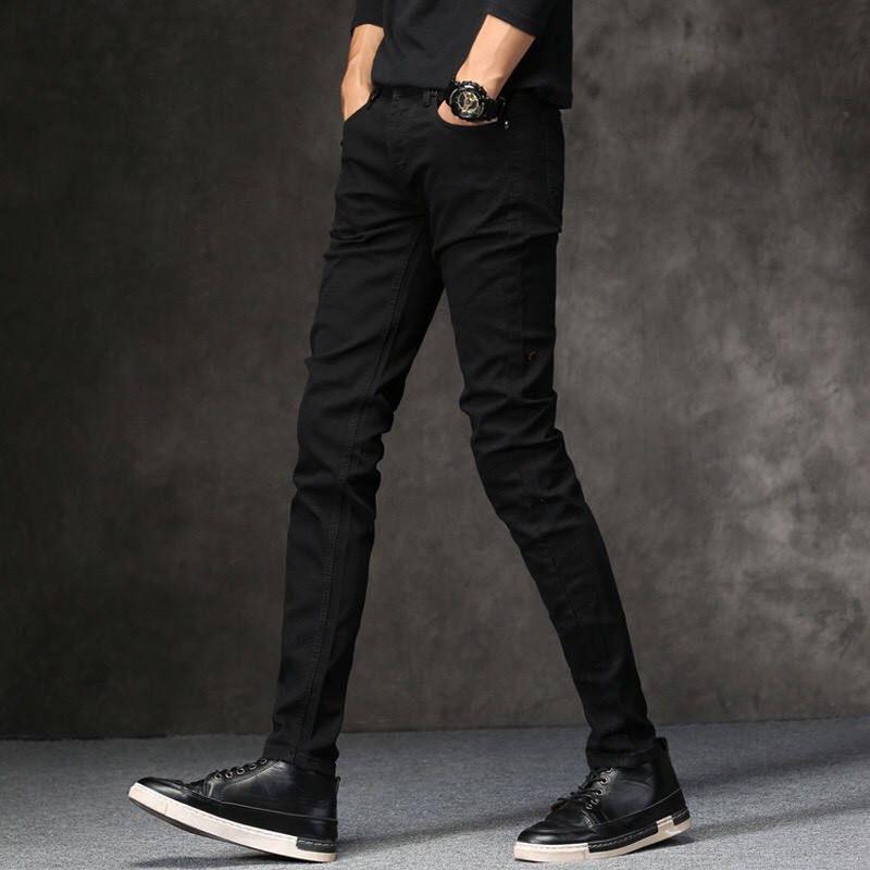 Quần jean nam rách Gấu 194 wass kiểu vải jeans co dãn, dày dặn form slimfit - CAO CẤP