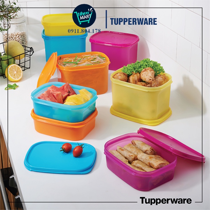 Bộ Hộp Thực Phẩm Trữ Mát Colorful Rectangular - 8 Hộp