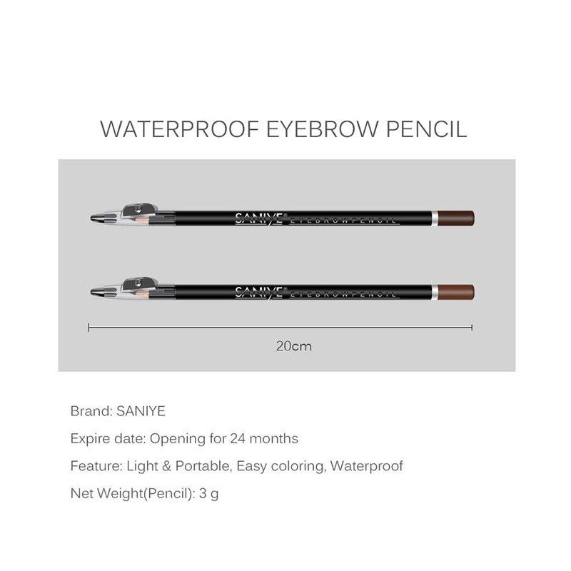 Bút Chì Kẻ Mày Chống Thấm Nước 3 Màu