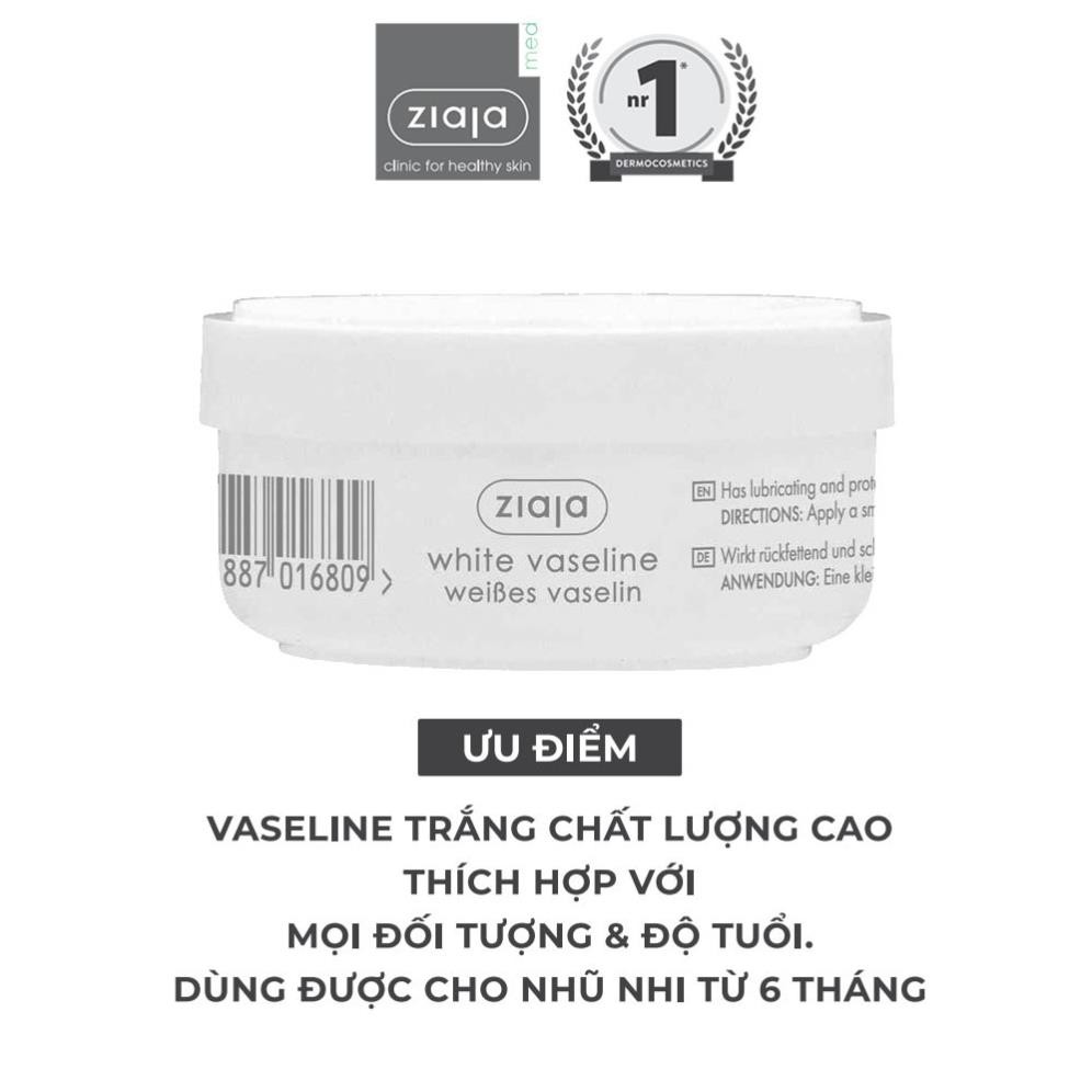 SÁP ĐA NĂNG VASELINE BẢO VỆ GIỮ ẨM, DƯỠNG DA, MÔI, MÓNG TAY CHÂN - ZIAJA WHITE VASELINE 30ML