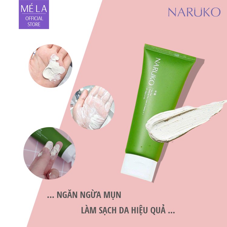 [ Nội Địa Đài ] Sữa rửa mặt tràm trà đất sét Naruko Clay Mask and Cleanser 3 in 1 | BigBuy360 - bigbuy360.vn