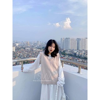 Áo gile len viền lượn chất dày