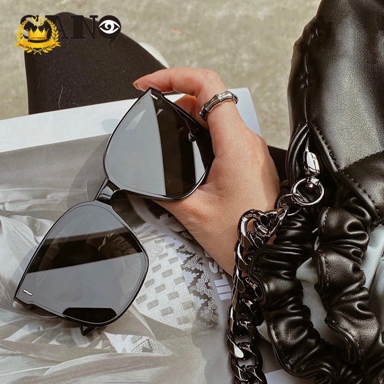 Thời Trang Hàn Quốc Gọng Vuông Quá Khổ Kính Mát Nữ Bóng UV400 YR HB