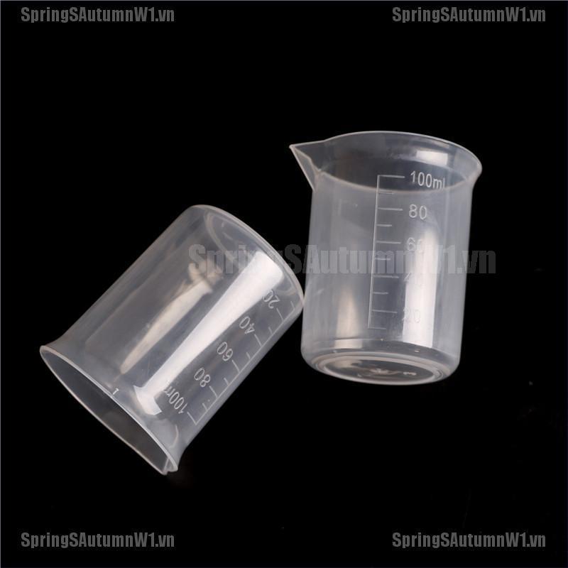 Bộ 2 Cốc Đo Lường Nhựa Trong Suốt 100ml / 3.4oz