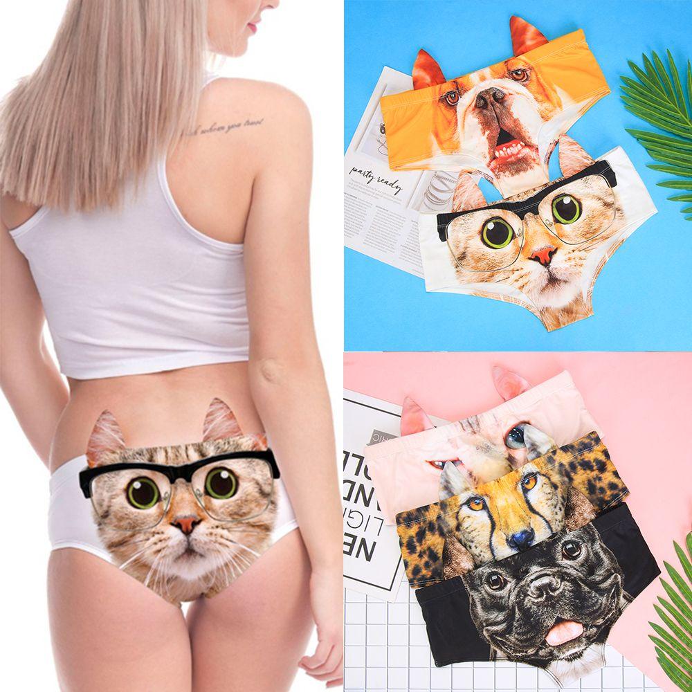 Quần Lót Nâng Mông In Họa Tiết Chó Bull Cheetah 3D Quyến Rũ Cho Nữ