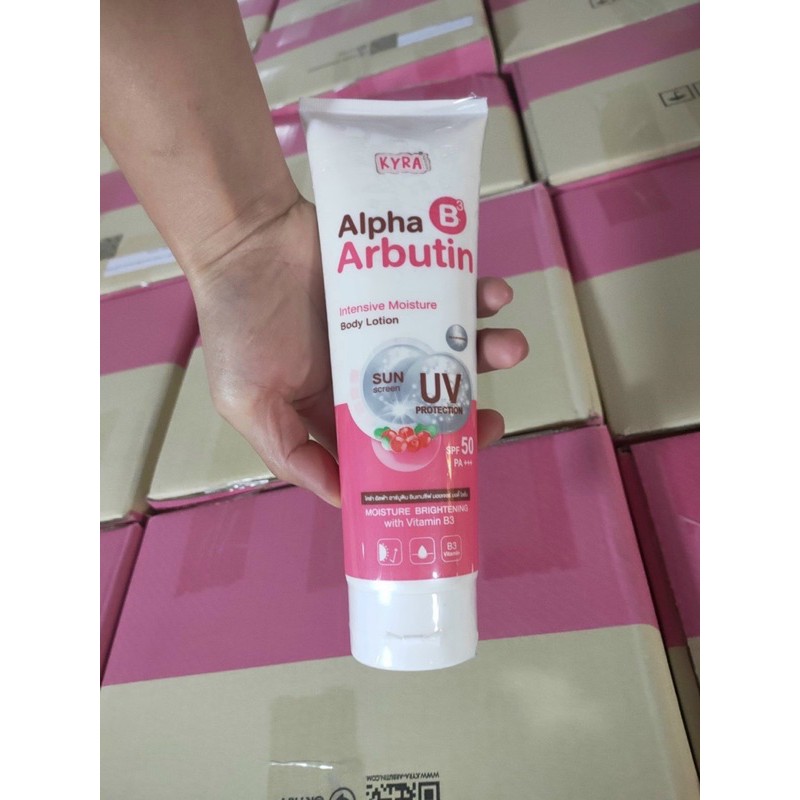 Kem dưỡng chống nắng makeup body Alpha arbutin 150ml Thái Lan