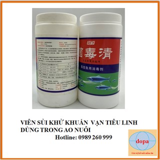 Vạn tiêu linh DOPA viên sủi khử khuẩn ao nuôi cho thủy sản dopa.com.vn